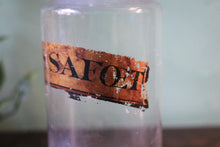 Load image into Gallery viewer, Victorian Apothecary Bottle With Ground Stopper, “T: ASSAFOE…” Label — 24cm
