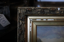Load image into Gallery viewer, Vintage C.1940 Alpine Village Watercolour in Gilt Frame, 96.5cm x 52cm
