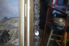 Load image into Gallery viewer, Vintage C.1940 Alpine Village Watercolour in Gilt Frame, 96.5cm x 52cm
