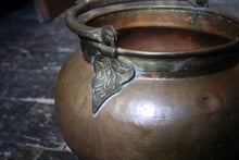Load image into Gallery viewer, Arts &amp; Crafts Copper Cauldron Jardinière On Ball Feet
