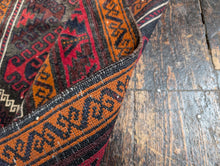 Load image into Gallery viewer, 2&#39;9&quot; x 4&#39;10&quot; - Vintage Afghan Baluch (Baluchi) Tribal Hand-Knotted Wool Rug - Madder Red &amp; Indigo - 84 x 146 cm
