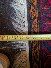 Load image into Gallery viewer, 2&#39;9&quot; x 4&#39;10&quot; - Vintage Afghan Baluch (Baluchi) Tribal Hand-Knotted Wool Rug - Madder Red &amp; Indigo - 84 x 146 cm
