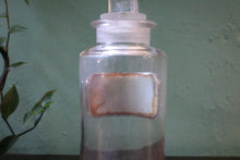 Load image into Gallery viewer, Victorian Chemist’s Apothecary Jar — “Pulv. Glycyr. Co.” Blue Label With Ground Stopper
