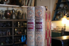 Load image into Gallery viewer, Victorian Book-Form Backgammon &amp; Draughts Set — Faux “Two-Volume” Library Boards — Complete With Counters and Dice
