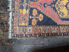Load image into Gallery viewer, 3&#39;2&quot; x 5&#39;6&quot; - Vintage Anatolian (Turkish) Tribal Hand-Knotted Wool Rug - Saffron, Madder &amp; Indigo - 97 x 167 cm
