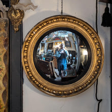 Load image into Gallery viewer, 19th-Century Gilt Convex ‘Bullseye’ Mirror — 57 cm Diameter
