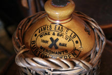 Load image into Gallery viewer, James Eadie Burton-On-Trent Wicker-Cased Stoneware Bottle (2 Qt.) — 28 cm
