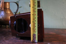 Load image into Gallery viewer, Victorian Quarter-Plate Mahogany Hand Camera Outfit with Brilliant Finder — 3 Dark Slides &amp; Leather Case
