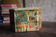Load image into Gallery viewer, Mid-Century Holiday Montage Biscuit Tin - Butlins - English Seaside, Lido &amp; Circus Scenes
