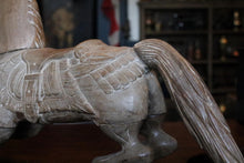 Load image into Gallery viewer, Early 20th.C Indian Large Folk-Art Carved Wooden Horse - 69 × 36 cm
