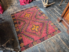 Load image into Gallery viewer, 55.5&quot; × 41&quot; Anatolian village rug — mid-century — 141 × 104 cm
