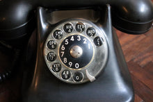 Load image into Gallery viewer, Mid-Century Scandinavian Bakelite Rotary Telephone — Norwegian Alphabet Dial
