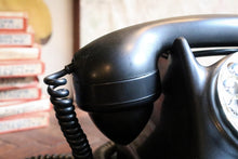 Load image into Gallery viewer, Mid-Century Scandinavian Bakelite Rotary Telephone — Norwegian Alphabet Dial
