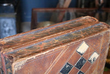 Load image into Gallery viewer, Victorian Book-Form Backgammon &amp; Draughts Set — Faux “Two-Volume” Library Boards — Complete With Counters and Dice
