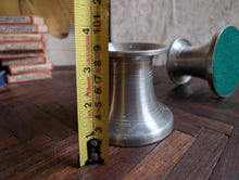 Load image into Gallery viewer, Pair Of Norwegian Pewter Tea Light Candle Holders –  1970s – 3.25" Tall
