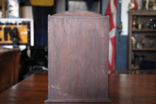 Load image into Gallery viewer, Miniature Oak Smoker’s Cabinet With Glazed Door &amp; Carved Floral Frieze, c.1910
