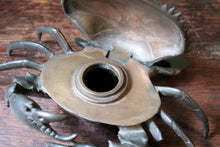 Load image into Gallery viewer, 19th-Century French Bronze Crab Inkwell With Hinged Lid
