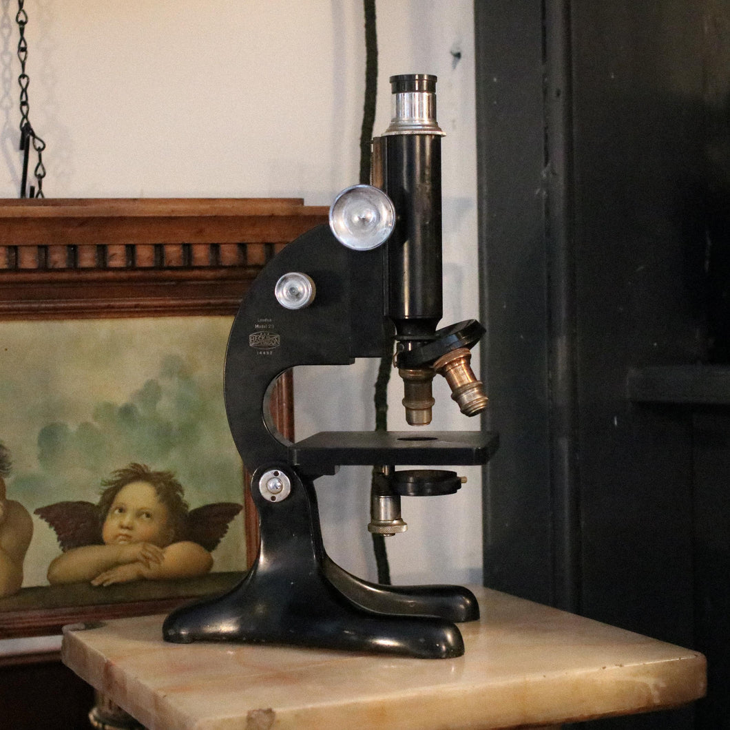 Beck London Model 2 Laboratory Microscope, c.1920s – Black & Brass