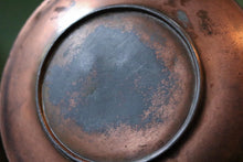 Load image into Gallery viewer, Early 20th-C Japanese Copper Relief Dish – Geisha/Bijin Interior Scene, ~15 cm

