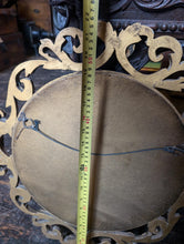 Load image into Gallery viewer, Vintage Rococo-Style Gilt Round Convex Wall Mirror - Scroll Frame - 55 x 49 cm
