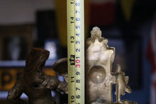 Load image into Gallery viewer, French Figural Spelter &amp; Alabaster Mantel Clock – 35 cm
