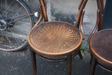 Load image into Gallery viewer, Set Of Three Early 20th.C Bentwood Bistro Cafe Chairs — Brenner of Czechoslovakia

