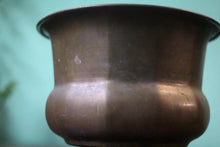Load image into Gallery viewer, Small Vintage Brass Cachepot Planter With Soft Patina
