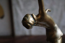Load image into Gallery viewer, Art Deco Gilt Dancer On White Onyx Pin Tray - C.1930s
