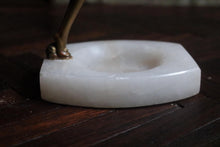 Load image into Gallery viewer, Art Deco Gilt Dancer On White Onyx Pin Tray - C.1930s
