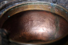 Load image into Gallery viewer, Arts &amp; Crafts Copper Cauldron Jardinière On Ball Feet
