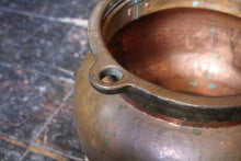 Load image into Gallery viewer, Arts &amp; Crafts Copper Cauldron Jardinière On Ball Feet
