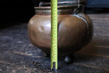 Load image into Gallery viewer, Arts &amp; Crafts Copper Cauldron Jardinière On Ball Feet

