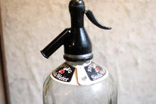 Load image into Gallery viewer, Etched “Vaux – Sunderland” Soda Syphon Bottle with Swallow Motif
