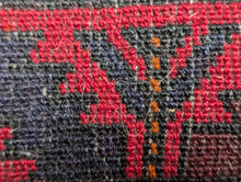 Load image into Gallery viewer, 2&#39;9&quot; x 4&#39;10&quot; - Vintage Afghan Baluch (Baluchi) Tribal Hand-Knotted Wool Rug - Madder Red &amp; Indigo - 84 x 146 cm
