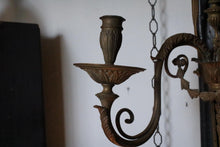 Load image into Gallery viewer, Early 20th.C Louis XVI-Style Cast Brass Two-Arm Candle Sconce With Ribbon &amp; Urn
