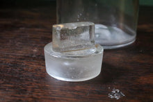 Load image into Gallery viewer, Victorian Chemist’s Apothecary Jar — “Pulv. Glycyr. Co.” Blue Label With Ground Stopper
