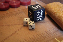 Load image into Gallery viewer, Victorian Book-Form Backgammon &amp; Draughts Set — Faux “Two-Volume” Library Boards — Complete With Counters and Dice

