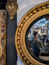 Load image into Gallery viewer, 19th-Century Gilt Convex ‘Bullseye’ Mirror — 57 cm Diameter
