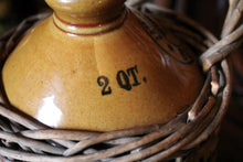 Load image into Gallery viewer, James Eadie Burton-On-Trent Wicker-Cased Stoneware Bottle (2 Qt.) — 28 cm
