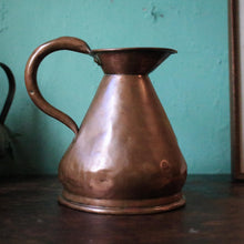 Load image into Gallery viewer, Antique Copper Quart Ale Measure With Crowned GR Verification Stamp, c.1920s–30s
