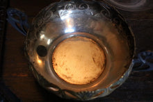 Load image into Gallery viewer, Art Nouveau Silver Plated Centerpiece Bowl With Lily Piercing - Glass Liner – 12 cm H, 20 cm Ø Bowl, 30 cm W
