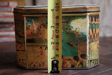 Load image into Gallery viewer, Mid-Century Holiday Montage Biscuit Tin - Butlins - English Seaside, Lido &amp; Circus Scenes
