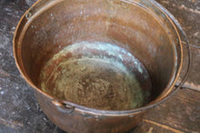 Load image into Gallery viewer, Victorian Hand-Riveted Copper Cauldron with Iron Swing Handle – 39cm Ø
