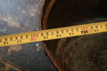 Load image into Gallery viewer, Victorian Hand-Riveted Copper Cauldron with Iron Swing Handle – 39cm Ø
