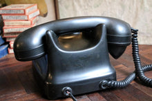 Load image into Gallery viewer, Mid-Century Scandinavian Bakelite Rotary Telephone — Norwegian Alphabet Dial
