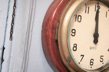 Load image into Gallery viewer, Mid-Century Gents’ Of Leicester Industrial Wall Clock
