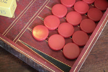 Load image into Gallery viewer, Victorian Book-Form Backgammon &amp; Draughts Set — Faux “Two-Volume” Library Boards — Complete With Counters and Dice
