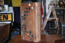 Load image into Gallery viewer, Victorian Book-Form Backgammon &amp; Draughts Set — Faux “Two-Volume” Library Boards — Complete With Counters and Dice
