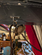 Load image into Gallery viewer, C.1940 Vintage Mosaic Chunk Stained Glass Pendant Light With Floral Medallions — Rewired
