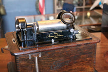 Load image into Gallery viewer, Antique Edison Standard Phonograph Model B – Early 1900s Cylinder Player in Oak Case

